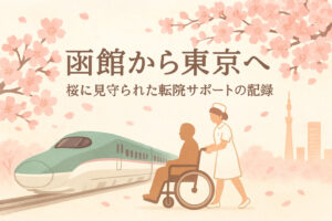 【遠方への転院】東京への転院サポート｜函館から安全に移動するお付き添い記録 遠方への転院でこんなお悩みはありませんか？【付き添いサービス】
