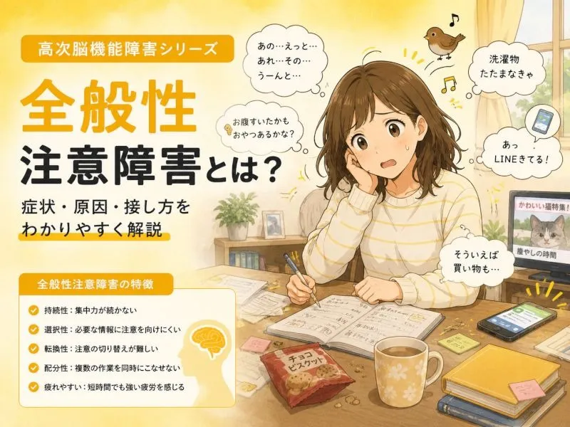 【高次脳機能障害シリーズ】-注意障害（全般性注意障害）とは